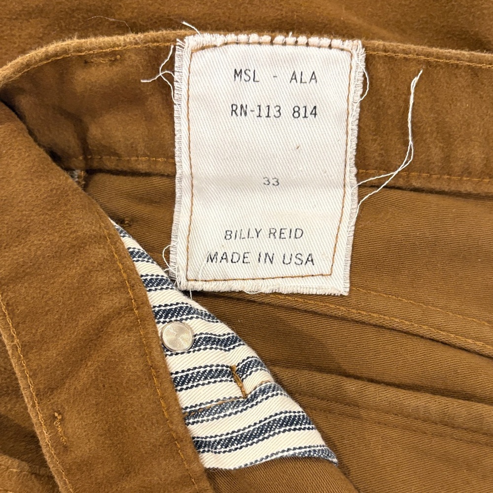 Billy Reid Men's Moleskin Pants in Rich Brown - Picture 2 of 3